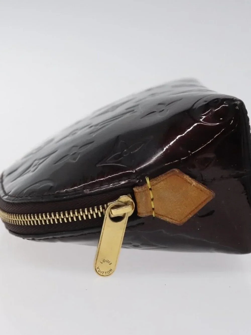 LOUIS VUITTON Monogram Vernis Pochette Cosmetic PM Amarante M91495 Auth 123448 - Picture 4 of 16